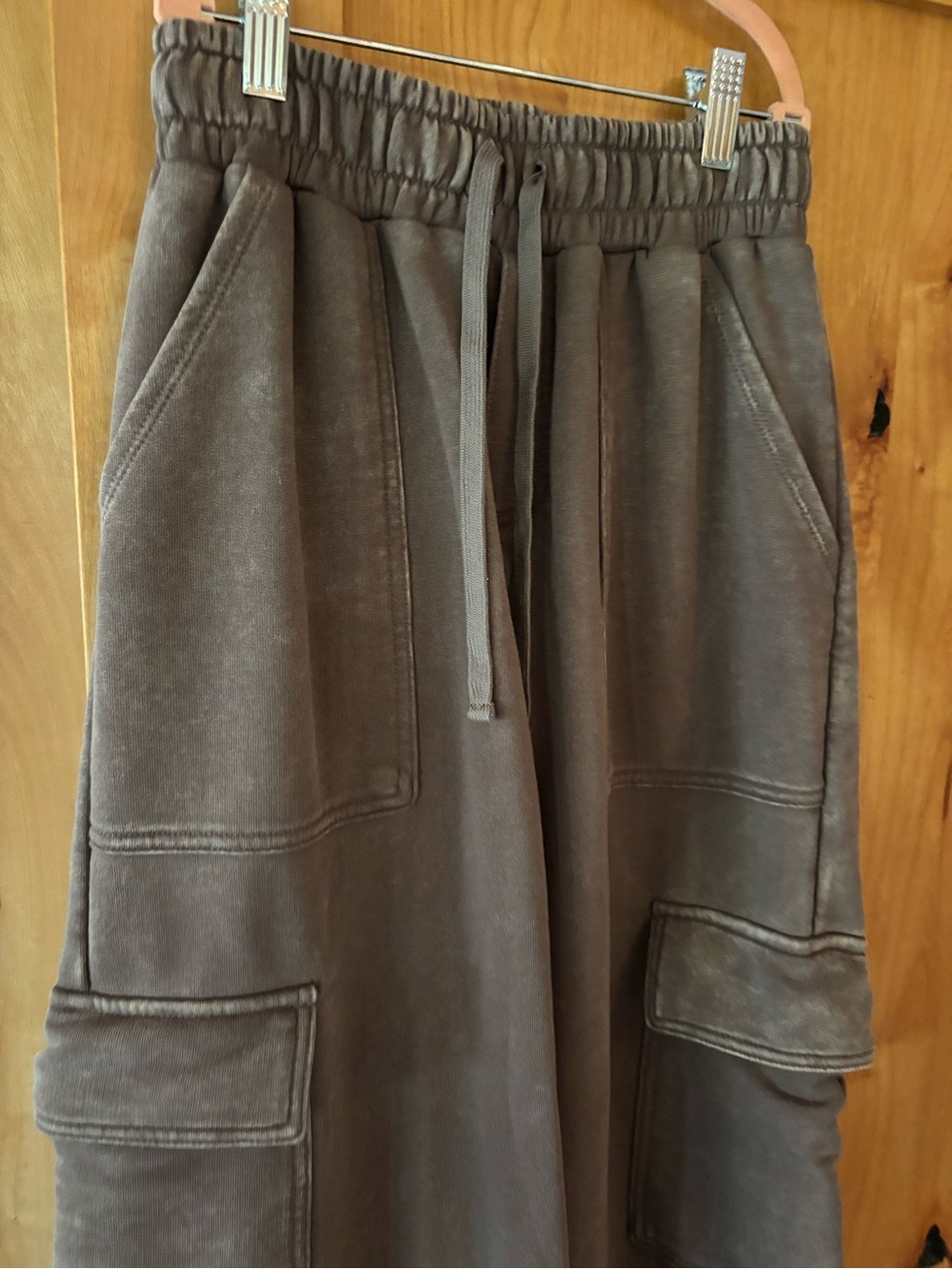wild fable Brown Cargo sweat pants with Drawstring - Picture 2 of 4